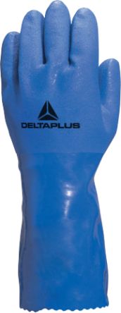 Delta Plus PETRO VE780 Blue Oil Resistant Work Gloves, Size 10, PVC Coating [VE780BL10]; 301-714