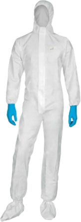Delta Plus White Coverall,  Type 5 & 6 Anti-Static, XXL [DT115XX]; 301-775