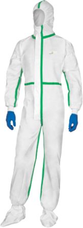 Delta Plus White Disposable Coverall, M [DT119TM]; 301-789