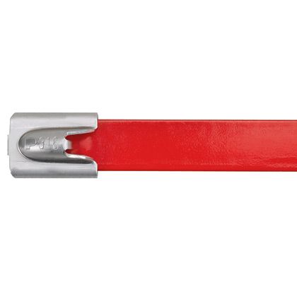 Panduit Cable Tie Assemblies, , 362mm x 7.9 mm, Red 316 Stainless Steel, Pk-50 [MLTFC4H-LP316RD]; 301-848