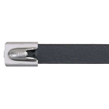 Panduit Cable Tie Assemblies, , 521mm x 8.1 mm, Black 316 Stainless Steel, Pk-50 [MLTFC6H-LP316]; 301-853