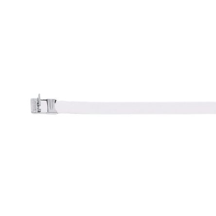 Panduit Cable Tie Assemblies, Strapping, 80mm x 15.9 mm, Natural 304 Stainless Steel, Pk-50 [MS8W63T15-L4]; 301-859