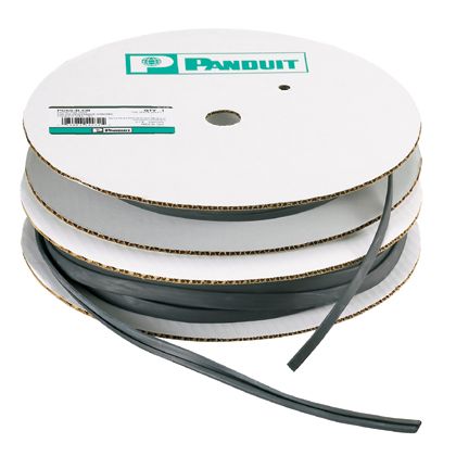 Panduit Cable Tie Assemblies, Cable Cleat Cushion Sleeve, 305m x 8.4 mm, Black Neoprene, Pk-1 [PCSS-B-CR]; 301-869