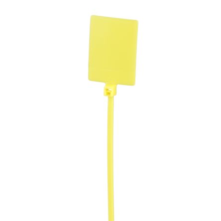 Panduit Cable Tie Assemblies, Premium Cable Tie, 130mm x 2.5 mm, Yellow Nylon, Pk-100 [PLF1MA-C4Y]; 301-874