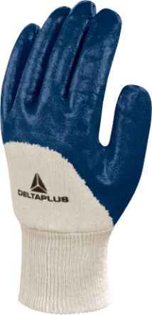Delta Plus NI150 Blue Waterproof Work Gloves, Size 7, Nitrile Coating [NI15007]; 302-011