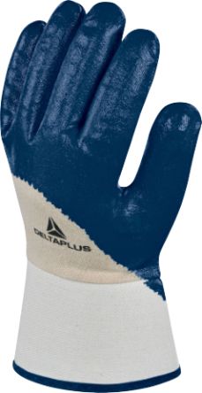 Delta Plus NI170 Blue Waterproof Work Gloves, Size 10, Nitrile Coating [NI17010]; 302-018
