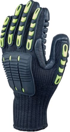 Delta Plus VV904 Black, Yellow Anti-Vibration Work Gloves, Size 11 [VV904JA11]; 302-020