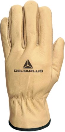 Delta Plus FIB49 Beige Leather Waterproof Work Gloves, Size 10 [FIB4910]; 302-021