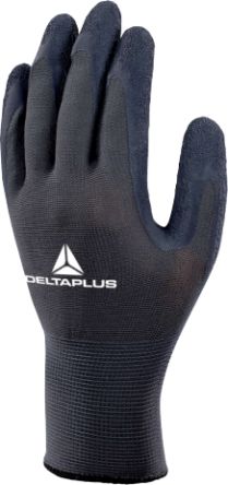 Delta Plus VE630 Black, Grey Oil Resistant Work Gloves, Size 7, Latex Coating [VE630GR07]; 302-425