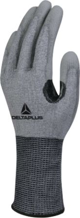 Delta Plus VENICUTF03 Grey Cut Resistant Work Gloves, Size 7, Polyurethane Coating [VECUTF03GR07]; 302-467