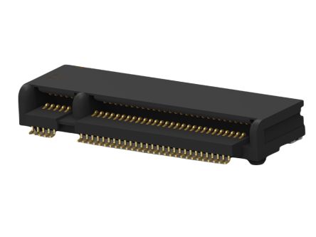 TE Connectivity M.2 NGFF Series Right Angle Female Edge Connector, Surface Mount, 67-Contacts, 0.5mm Pitch, 2-Row, Push [2199119-3]; 302-547
