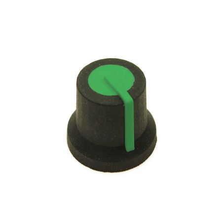 RS PRO 16.2mm Black Potentiometer Knob for 6mm Shaft D Shaped [0]; 302-679