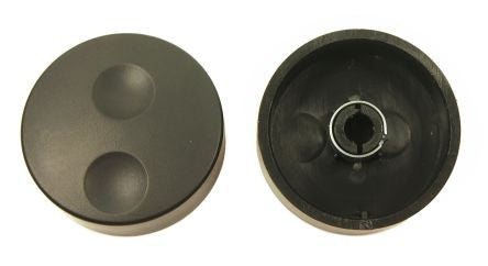 RS PRO 39.6mm Black Potentiometer Knob for 6mm Shaft Splined [0]; 302-699