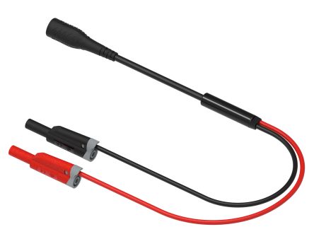 Electro PJP Banana Plug, 3A, Black/Red, 200cm Lead Length [8176-50-200N]; 302-798
