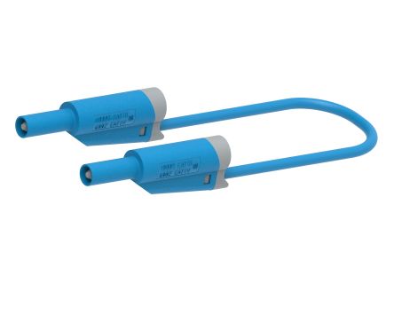 Electro PJP Banana Plug, Blue, 25cm Lead Length [2717-IEC-25BL]; 302-803