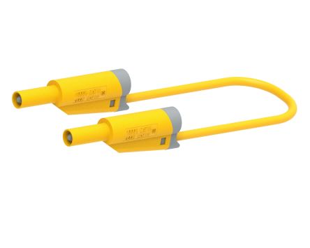 Electro PJP Banana Plug, Yellow, 150cm Lead Length [2717-IEC-150J]; 302-812
