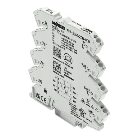 WAGO Electronic Circuit Breaker 2A 24V 787, 1 channels , DIN Rail [787-3861/200-000]; 303-276