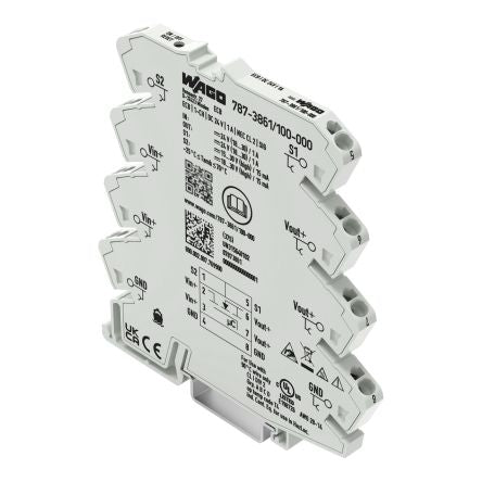 WAGO Electronic Circuit Breaker 10A 24V 787, 1 channels , DIN Rail [787-3861/100-000]; 303-284