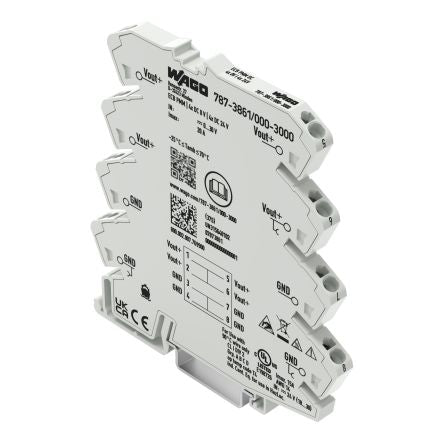 WAGO Distribution Block, 8 Way, 2.5mm², 20A, 30 V dc, White [787-3861/000-3000]; 303-305