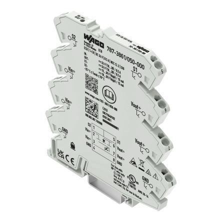 WAGO Electronic Circuit Breaker 500mA 24V 787, 1 channels , DIN Rail [787-3861/050-000]; 303-307