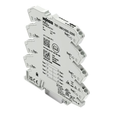 WAGO Distribution Block, 8 Way, 2.5mm², 20A, 30 V dc, White [787-3861/000-2000]; 303-322