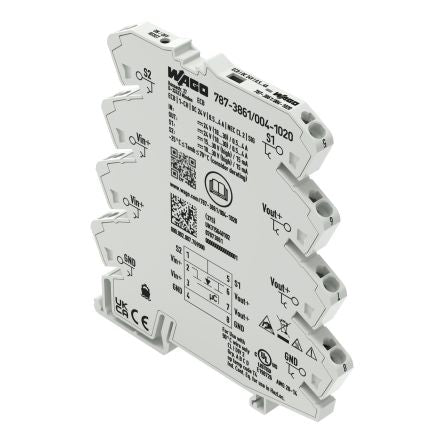 WAGO Electronic Circuit Breaker 0.5 → 4A 24V 787, 1 channels , DIN Rail [787-3861/004-1020]; 303-323