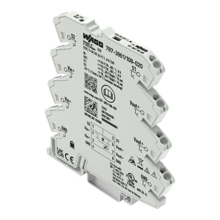 WAGO Electronic Circuit Breaker 8A 24V 787, 1 channels , DIN Rail [787-3861/108-020]; 303-347