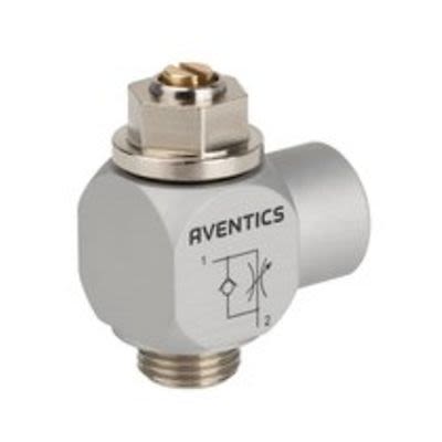 EMERSON ? AVENTICS CC02-AL Series Threaded Flow Valve, G 3/8 Inlet Port x G 3/8 Outlet Port, 0821200206 [0821200206]; 303-409