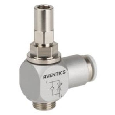 EMERSON ? AVENTICS CC02-AL Series Tube Flow Valve, 6mm Tube Inlet Port x G 1/4 Outlet Port, 0821200245 [0821200245]; 303-415