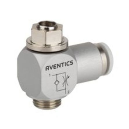 EMERSON ? AVENTICS CC02-AL Series Tube Flow Valve, 10mm Tube Inlet Port x G 3/8 Outlet Port, 0821200249 [0821200249]; 303-421