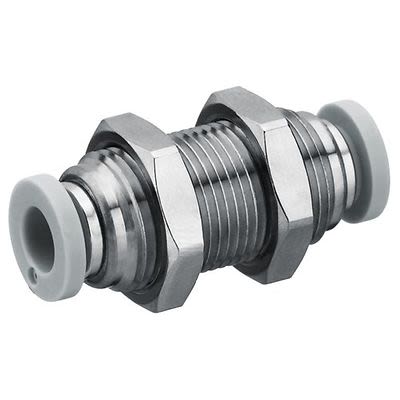 EMERSON ? AVENTICS QR1-S-RSM Series Bulkhead, Push In 10 mm to Push In 10 mm, Push-in Connection Style, 2121410000 [2121410000]; 303-446