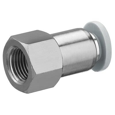EMERSON ? AVENTICS QR1-S-RAI Series Straight Fitting, G 1/4 to Push In 6 mm, Threaded Connection Style, 2121906140 [2121906140]; 303-455
