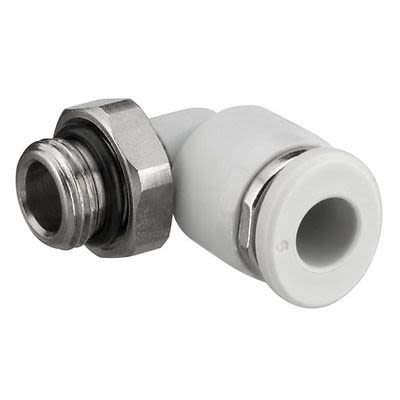 EMERSON ? AVENTICS QR1-S-RVT Series Elbow Fitting, G 3/8 to Push In 8 mm, Threaded Connection Style, 2122008380 [2122008380]; 303-461