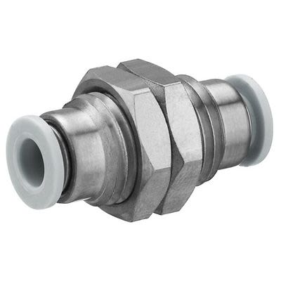 EMERSON ? AVENTICS QR1-S-MSM Series Bulkhead, Push In 6 mm to Push In 6 mm, Push-in Connection Style, R412005419 [R412005419]; 303-480