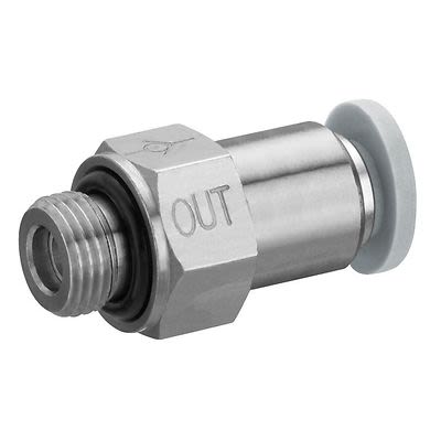 EMERSON ? AVENTICS QR1-ANR Non Return Valve G 1/4 Female Inlet, 8mm Tube Inlet, G 1/4 Male Outlet, 8mm Tube Outlet, 0.8 [R412005569]; 303-511