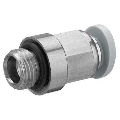 EMERSON ? AVENTICS QR1-S-RPN Series Straight Fitting, G 3/8 to Push In 8 mm, Threaded Connection Style, 2121008380 [2121008380]; 303-603