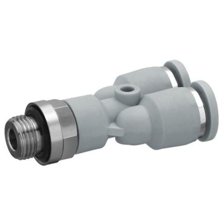 EMERSON ? AVENTICS QR1-S-RAY Series Y Fitting, G 1/2 to Push In 10 mm, Threaded Connection Style, 2122410120 [2122410120]; 303-620