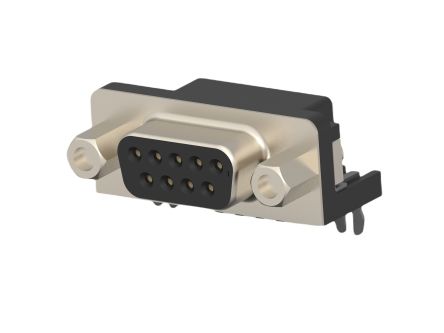 TE Connectivity 9 Way Right Angle Board Mount PCB D-sub Connector Receptacle, 2.77mm Pitch, with Boardlock [2311765-1]; 305-041
