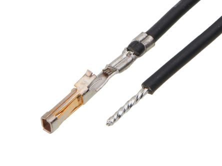 Molex Female SL to Pigtail Pre-Crimped Lead, 450mm, 24AWG, Black [2196811125]; 309-246