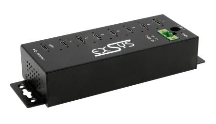 Exsys 7 Port USB 3.2 USB C  Hub, Terminal Connector Powered, 162 x 54 x 40mm [EX-1537HMVS]; 309-525