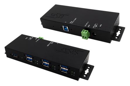 Exsys 7 Port USB 3.2  Hub, Battery Powered, 178 x 59 x 25mm [EX-1517HMVS]; 309-570