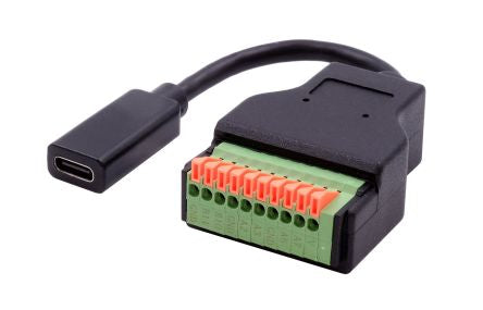 Exsys Terminal Block USB C Female Interface Adapter [EX-49124]; 309-585