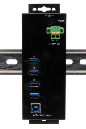 Exsys 4 Port USB 3.2  Hub, Terminal Connector Powered, 163 x 54 x 30mm [EX-1505HMVS]; 309-620