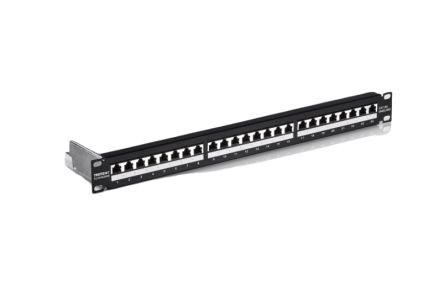 Trendnet TC Series Cat5e, Cat6, Cat6a 24 Port Patch Panel Shielded 40mm Black [TC-P24C6AS]; 309-634