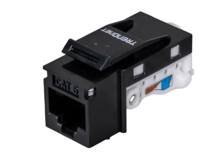 Trendnet TC Series Cat5, Cat5e, Cat6 1 Port RJ45 Patch Panel 22mm Black [TC-K25C6BK]; 309-680