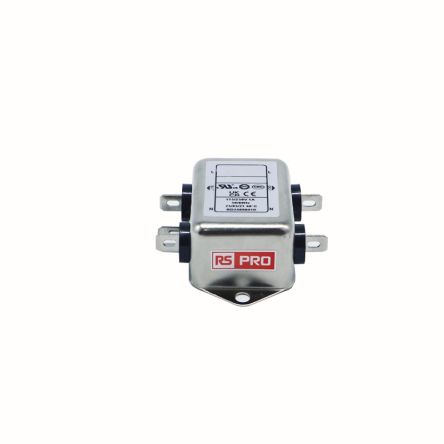 RS PRO 1A 115 → 250 V ac 50/60Hz, Chassis Mount EMI Filter, Single Phase [0]; 309-755