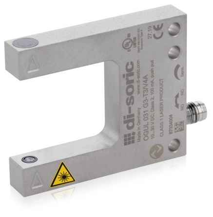 Di-Soric Optical Photoelectric Sensor, Fork Sensor, 30 mm Detection Range IO-LINK [OGUL 031 G3-T3/V4A]; 309-935