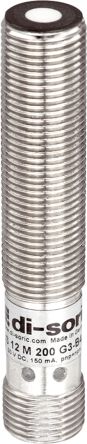 Di-Soric Ultrasonic Threaded Barrel Ultrasonic Sensor, M12, 20 → 200 Detection, Push Pull NO/NC, 18 → 30 [US 12 M 200 G3-B4]; 309-948