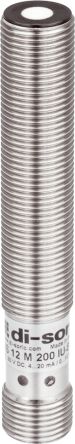 Di-Soric Ultrasonic Threaded Barrel Ultrasonic Sensor, M12, 20 → 200 mm Detection, Push Pull 0-10 V/4-20 mA [US 12 M 200 IU-B4]; 309-949