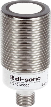 Di-Soric Ultrasonic Threaded Barrel Ultrasonic Sensor, M30, 300 → 3000 mm Detection, Push Pull 0-10 V/4-20 mA [US 30 M 3000 IU-B4]; 309-958